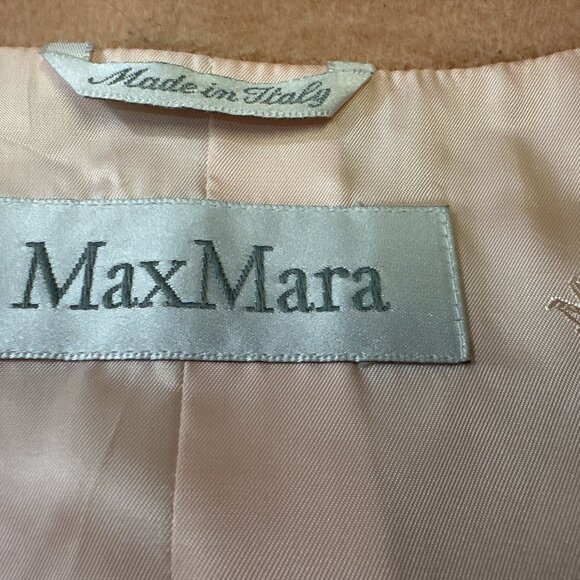 MAX MARA Wool Cashmere Coat Oversized US8 Made in Italy Old Money * Moth Holes - Picture 11 of 16